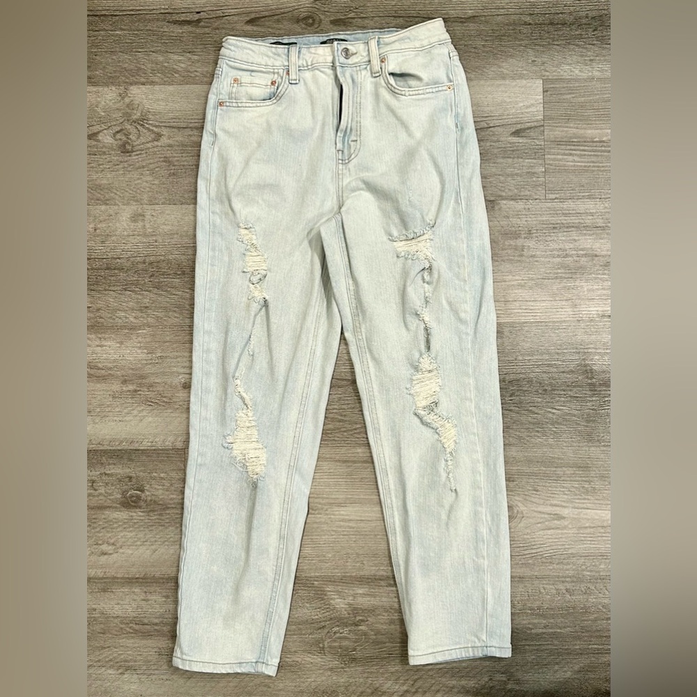 Wild Fable Distressed Highest Rise Mom Jeans